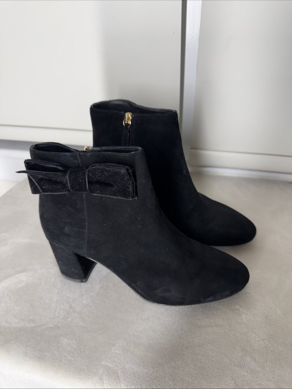 Kate Spade New York BLACK Women's Holly Mid-Calf Booties, US 8.5M